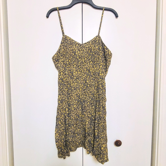 Calvin Klein Green Leopard Print Adjustable Spaghetti Strap A-line Mini Dress - Picture 5 of 9